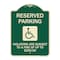 Signmission Reserved Parking Violators Are Subject to Fine of Up to $200 Aluminum Sign, 24" x 18", G-1824-22993 A-DES-G-1824-22993 - alternate 1